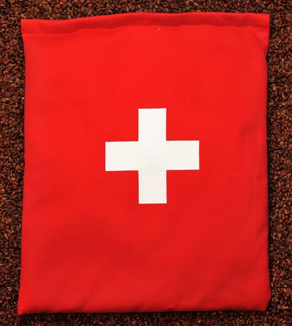 Abbildung AKTION - Traubenkern Kissen mit Schweizer Wappen