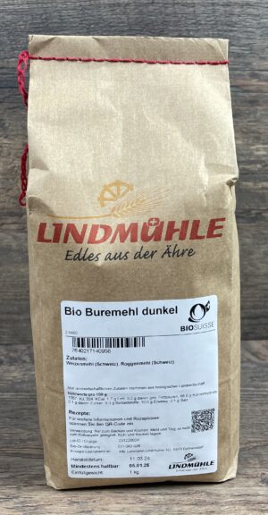 Mühle Scherz AG Abbildung: Bio Buremehl dunkel, 1 kg - Backmehl