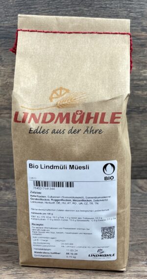 Mühle Scherz AG Abbildung:Bio Lindmüli Müesli 0.75 kg - Frühstücksmüsli