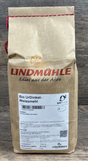 Mühle Scherz AG Abbildung: Bio UrDinkel Weissmehl, 1 kg - Backmehl