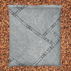 Traubenkern Kissen mit Jeansmuster