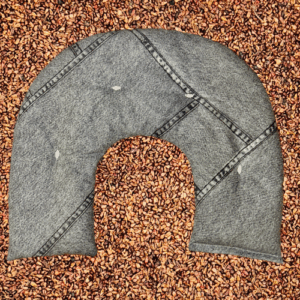 Nackenkissen Jeansmuster mit Traubenkernen gefüllt