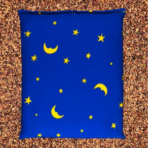 Traubenkern Kissen Mond & Sterne