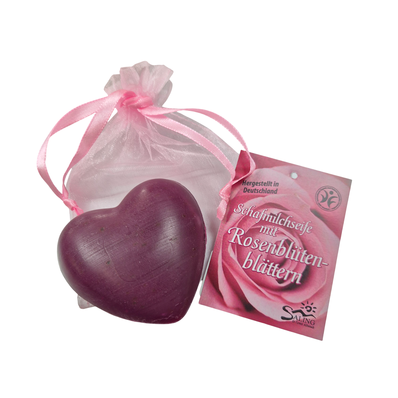 Schafmilchseife mit Rosenblütenblätter