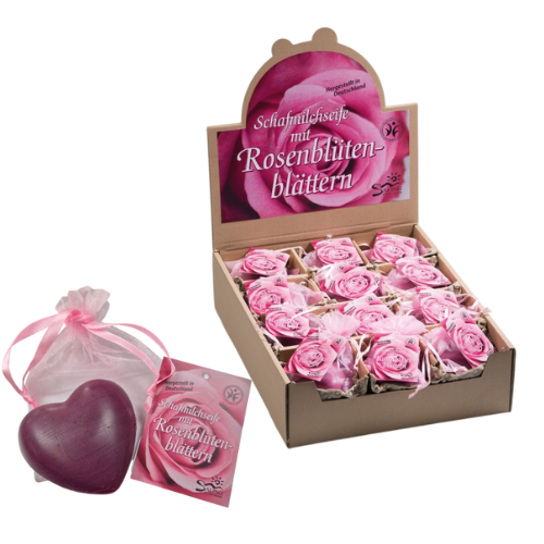 Schafmilchseife mit Rosenblütenblätter – Bild 2