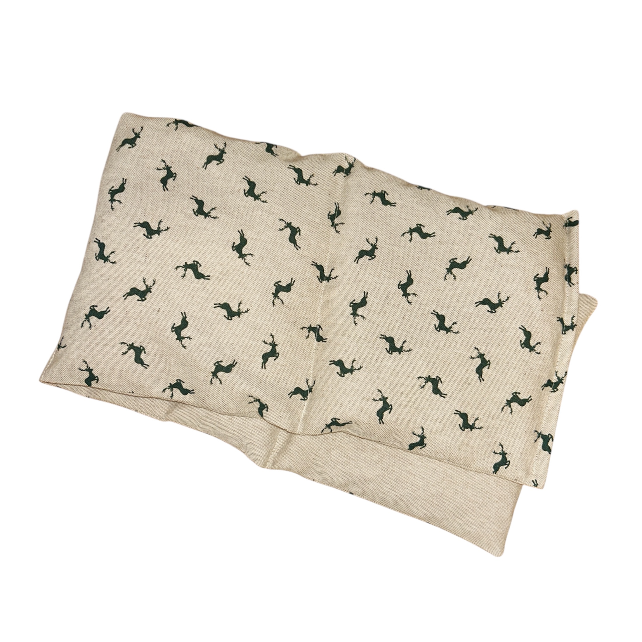 Kirschensteinkissen 4-Kammern Springender Hirsch Tannengrün