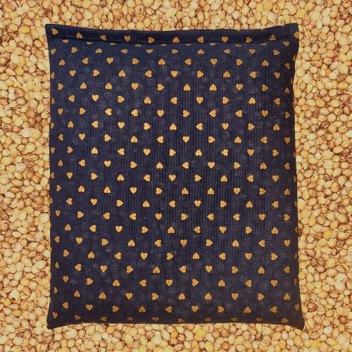 Kirschensteinkissen goldenem Herz-Muster