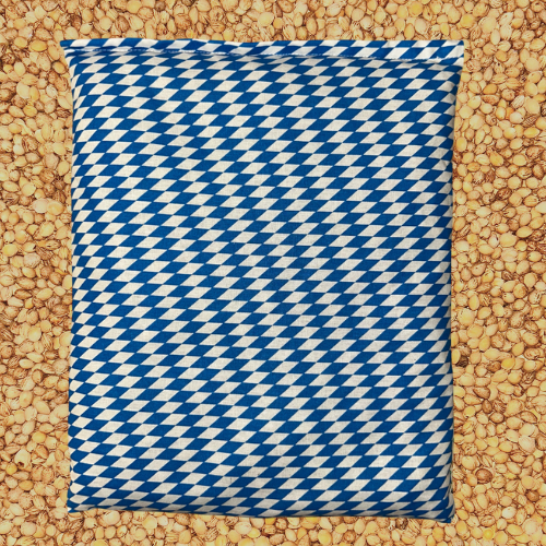 Kirschensteinkissen blau-weiss