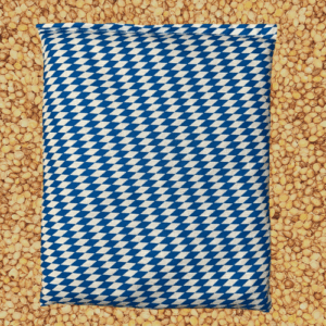 Kirschensteinkissen Blau-weiss