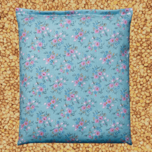 Abbildung: Kirschensteinkissen Blumenmuster blau