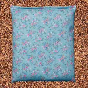 Abbildung: Traubenkern Kissen Blumenmuster blau