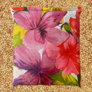 Abbildung: Kirschensteinkissen mit Blütenmuster